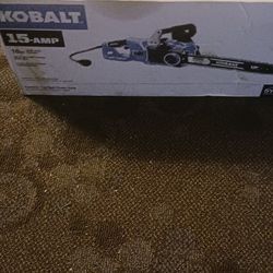 kobalt electric corded chain saw with 18" bar brand new in box 