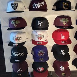 Multiple New Era 59Fifty & 9Fifty Hats , Mitchell & Ness Fitted & Jordan Snapback Hats 