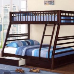 Cherry 🍒 Color New Bunkbed Sale With Both Mattresses 