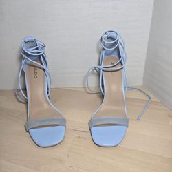 Light Blue Block Heels