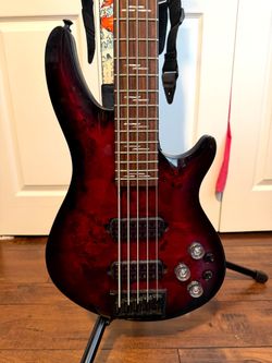 Schecter Omen Elite‑5 5‑String Bass – Black Cherry Burst – Diamond Series – Excellent