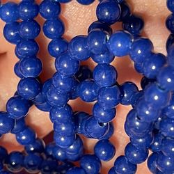 35” Strand Of Blue Beads