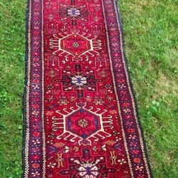 Vintage Hand Knotted Persian Rug - Runner 79" x 25.5"