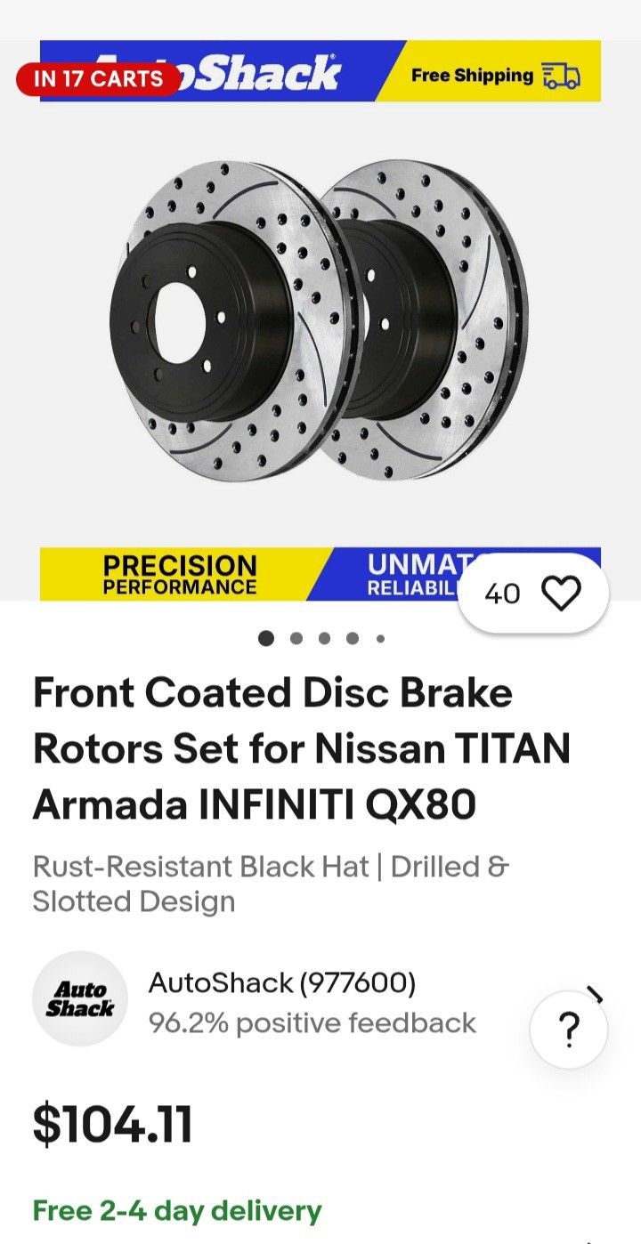Drilled & Slotted Front Rotors