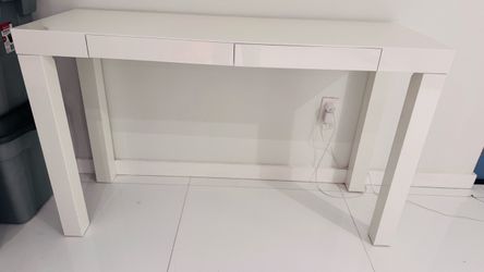 White console table