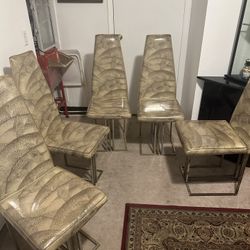 5 Antiques Heavy Metal Chairs