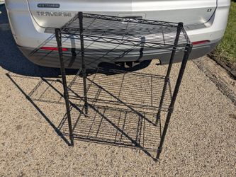 Black Wire Heavy Duty Rack Shelf 3-Tier 14"x24"x31"