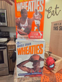 Wheaties Collector Cereal Boxes Michael Jordan & Clyde Drexler