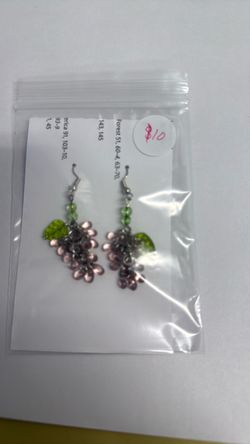 Grape Cluster Dangle Earrings