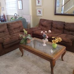 Brown Sofas Set 