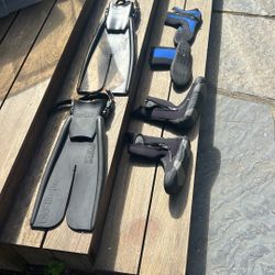 Scuba Fins  and Booties. 