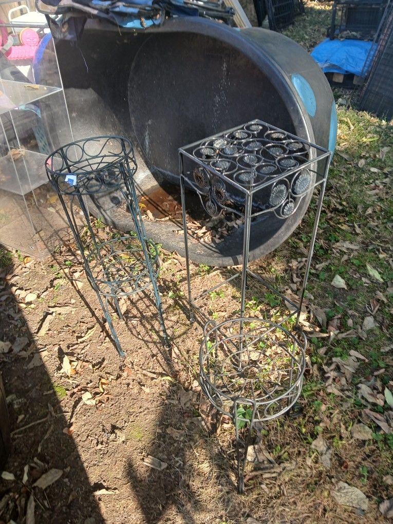 Metal Tables For Your Plants 3 Of Them 