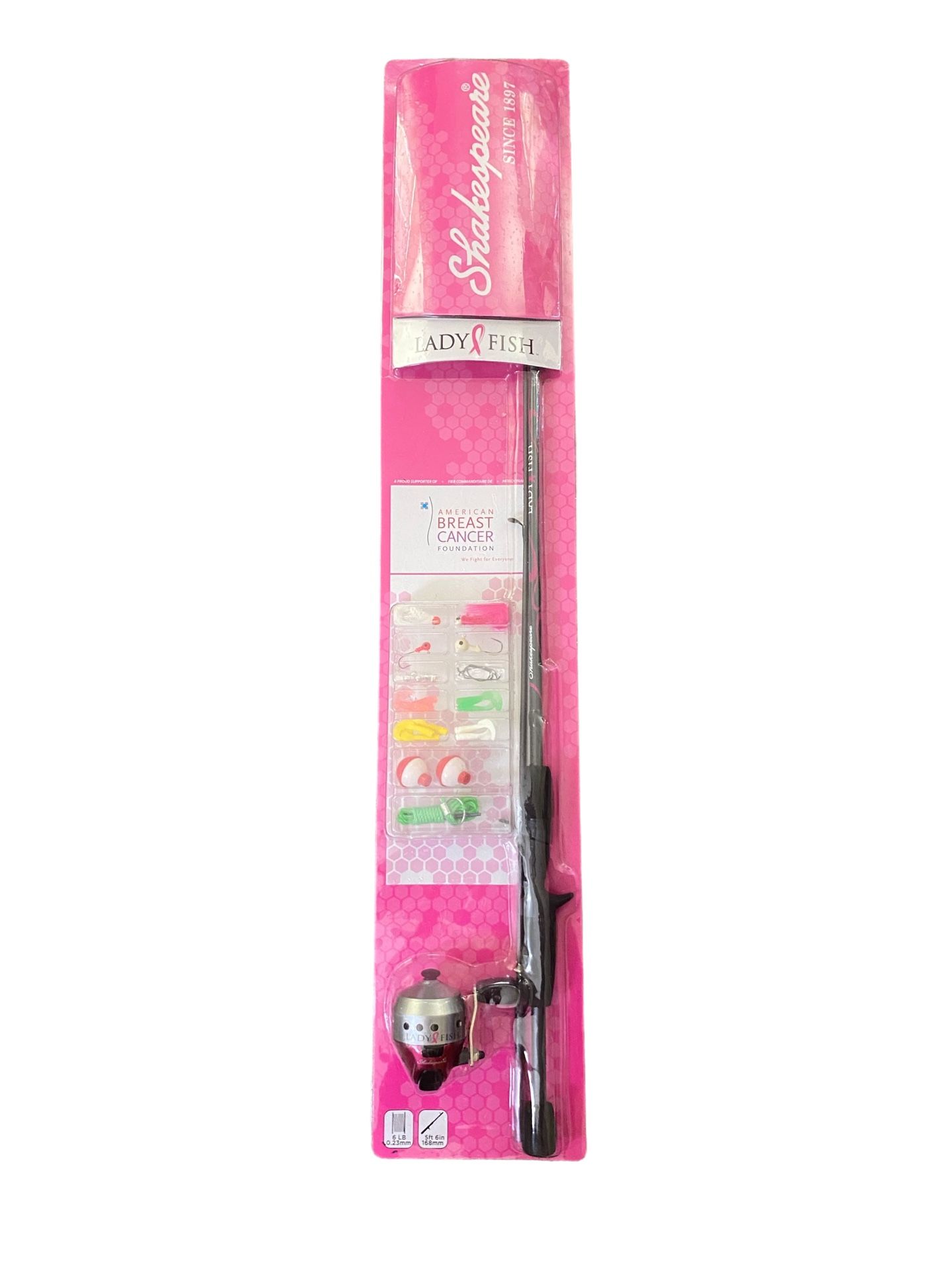 breast cancer fishing pole Limited Edition: Avantt II 906 for Awareness Shakespeare Ladyfish Spincast Rod &