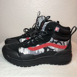 NEW Vans Sk8-Hi MTE 2.0 DX Black Red Arctic Camo Tread Hiking Boots Men Size 8