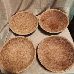 Vintage Mid-Century Boltalite Bowls Made in USA Brown SET OF 4 Melamine