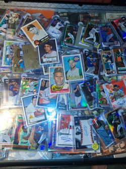 Huge 8200 qty sports card collection inserts patch signed numbered refractors