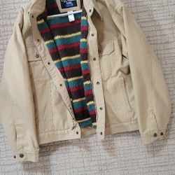 Jacket wool lined  XL  new tan color Walls