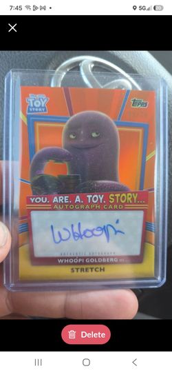 Topps cards toy story 35th anniversary Whoopi Goldberg autograph. Stretch