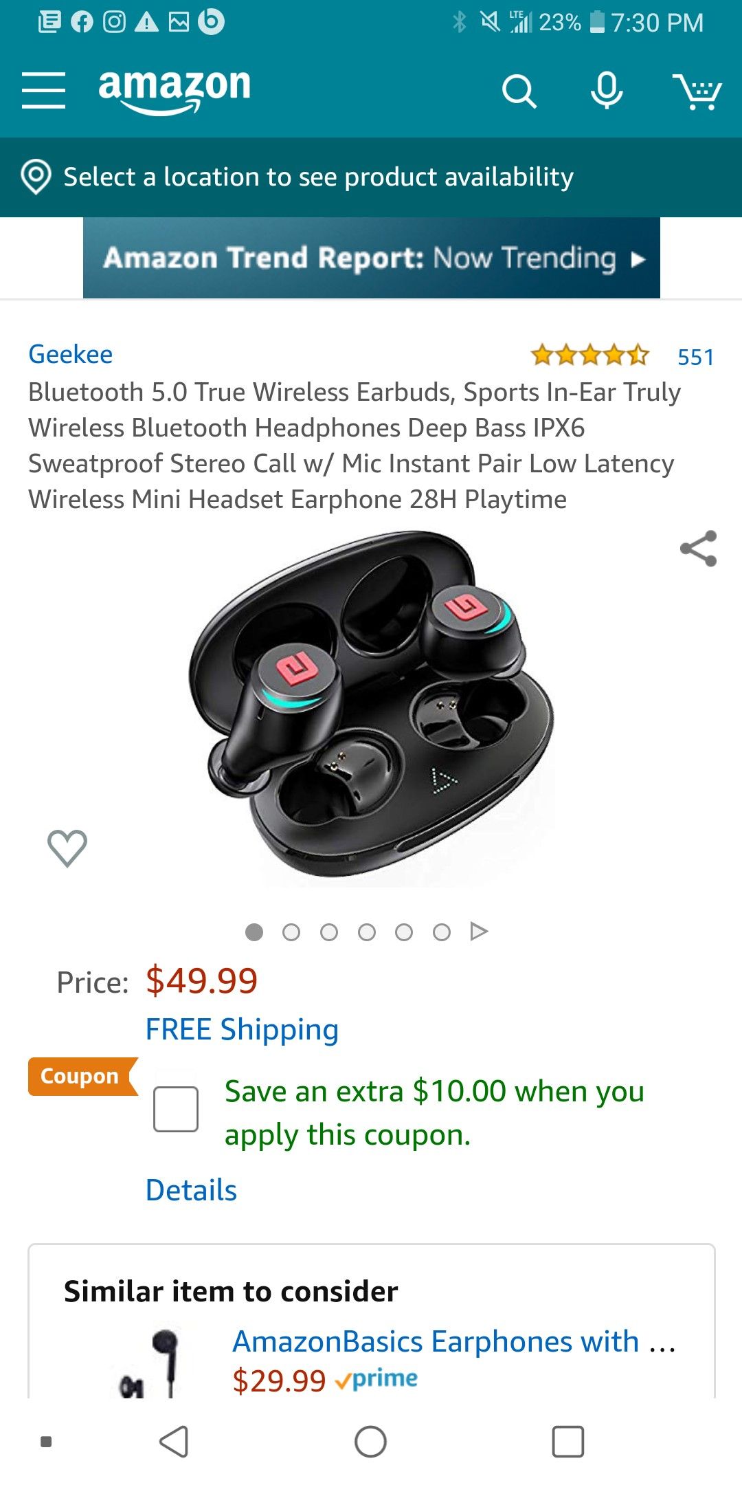 Geekee full wireless earbuds