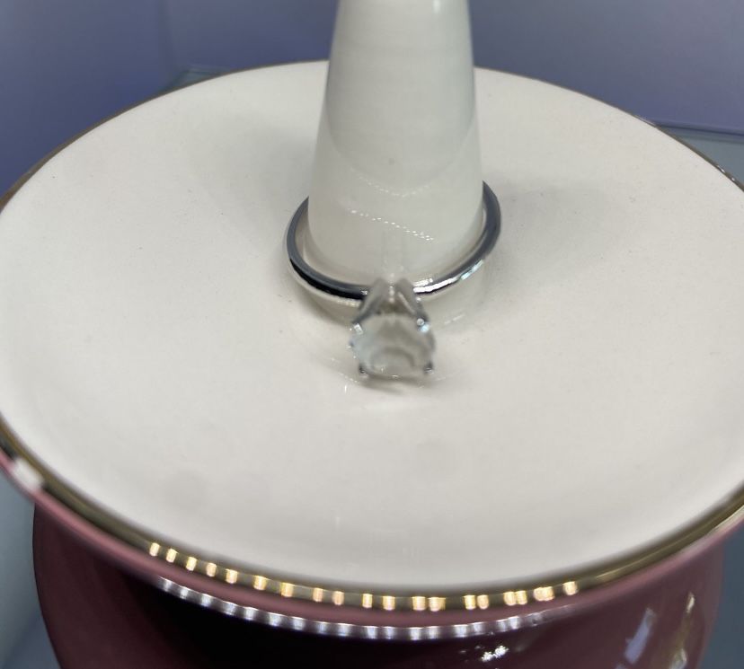 Vintage Uncas Solitaire Cocktail Engagement Wedding Ring Round Cut 