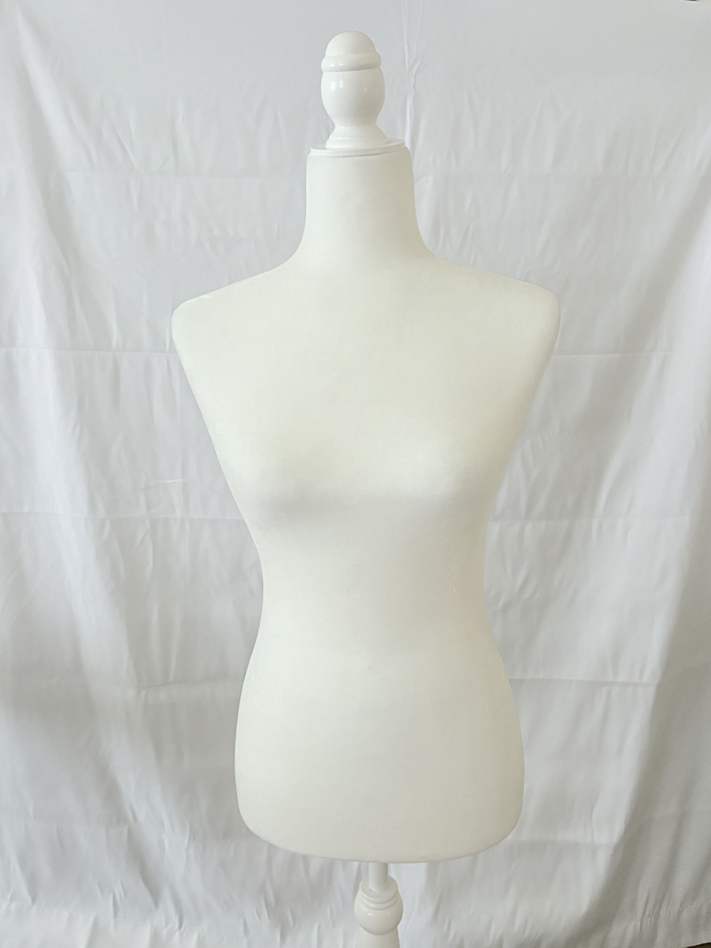 White Velvet Dress Form - Size 6