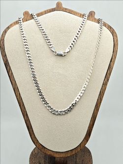 925 Sterling Silver Flat Curb Link Chain