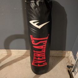 Black Everlast Punching Bag 