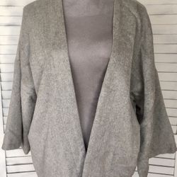 Gray Wool Cardigan