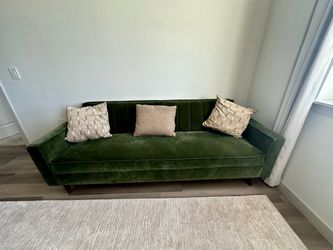 Velvet Green Modern Sofa