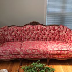 Victorian style printed sofa