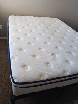 Queen Pillow Top Mattress & Frame