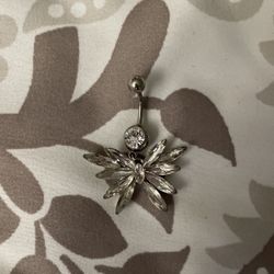 Rhinestone Chrystal Flower Belly button Ring