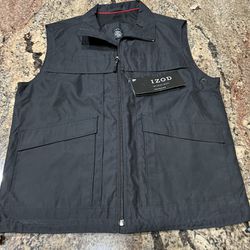 NEW Black IZOD Microfiber vest men’s size small MSRP $70