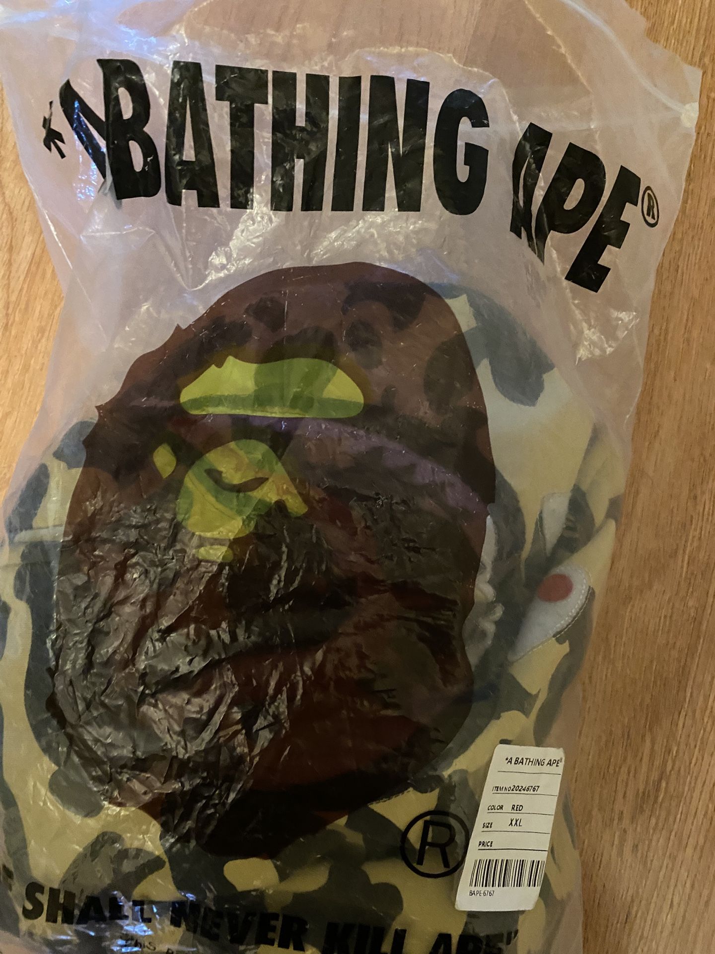 Bape Hoodie Size large