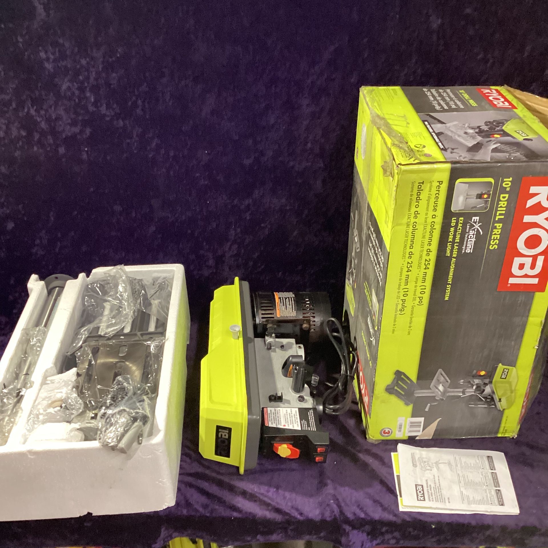 🛠🧰RYOBI 10” 5 Speed Drill Press w/EXACTLINE Laser Alignment System-LIGHTLY USED(READ DESC!)-$110!🧰🛠