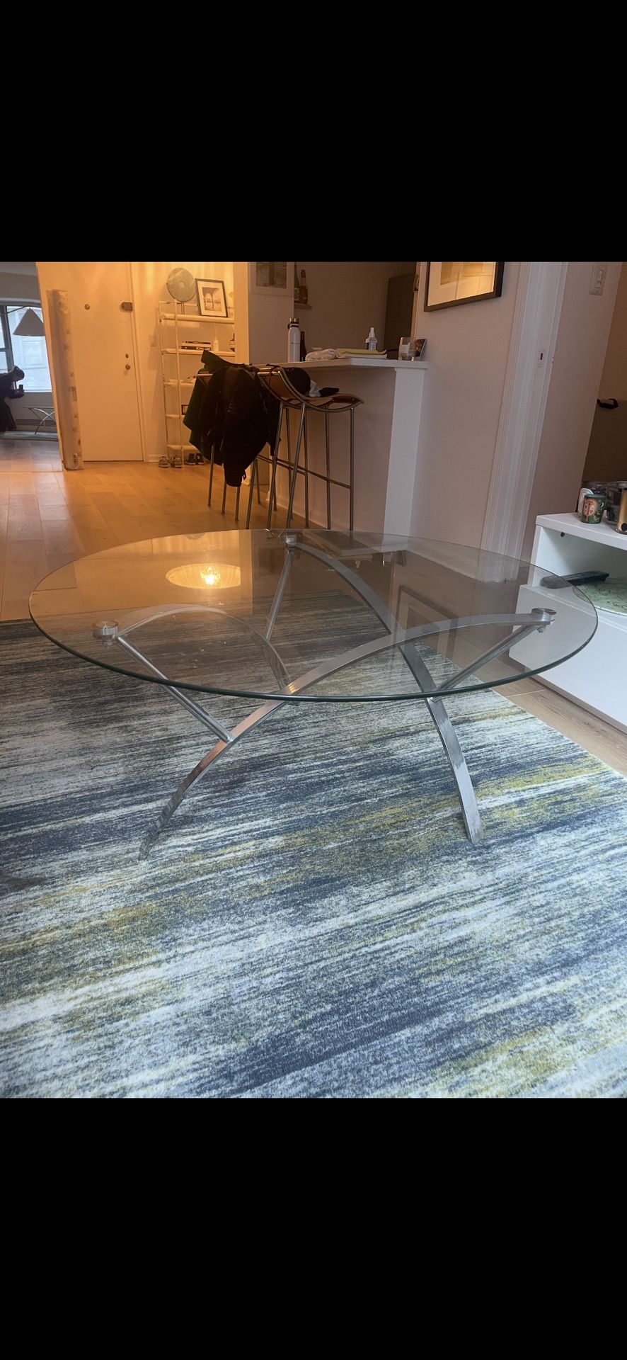 Modern RoundGlass Coffee Table