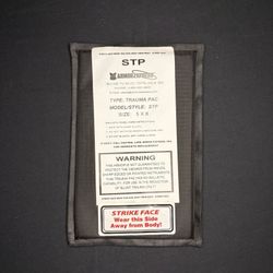 Armor Express Trauma Pad 5x8 Model STP Soft Black Impact Panel Body Armor