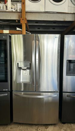 LG 3-Door Refrigerator (French Door Fridge) Stainless Steel - Water Dispenser LED Lighting