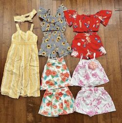 Toddler Baby Girl Cute 5 Outfits Lot Crop Top Shorts Set Size 3T Lot of 5 outfits that fit 3T Brands are Jessica Simpson, The Children’s Place and