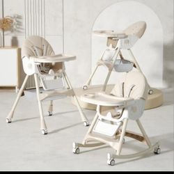 Cushion Foldable Rocking Baby High Chair 