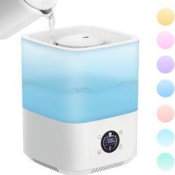 Humidifiers for Bedroom, Top Fill Cool Mist Humidifier for Home Plant and Baby Nursery, 4-Liter Quiet Ultrasonic Humidifier Auto Shut-Off, White