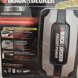 BLACK & DECKER POCKET POWER RECHARGEABLE AC USB POWER  SUPPLY PORTABLE