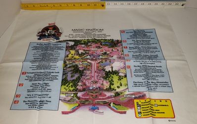 Disney Disneyana Official Convention 2000 Magic Kingdom Map Bandana Scarf 