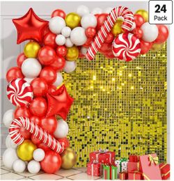 🚨LAST ONE! Gold Shimmer Wall Backdrop 24PCS – Event Photo Wall ONLY $49.99✨