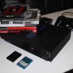 Sony Playstation 2 PS2 Console FAT Bundle Lot w/ 1 Controller + Games! Vintage!!