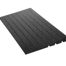 VEVOR Rubber Threshold Ramp 2,202 lbs. Load Cap Threshold Ramp Doorway 2.5 in. Rise and 3 Channels for Wheelchair and Scooter=Q4-177