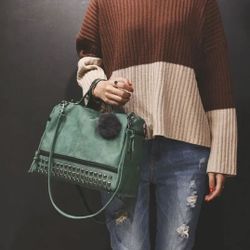 Large Capacity Retro Soft Suede PU Women'S Shoulder Bag