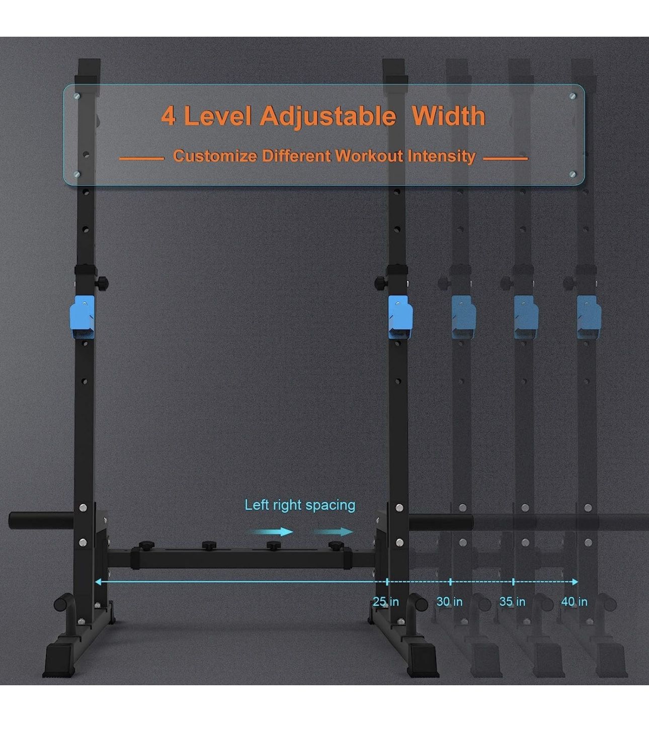 FITNESS Squat Rack, Barbell Rack, Bench Press Rack Push Up （plates and barbell not include ） for