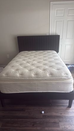 Queen Bed Frame with Mattress