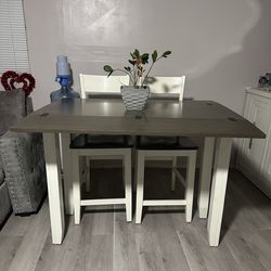 Gray & white Dining Table